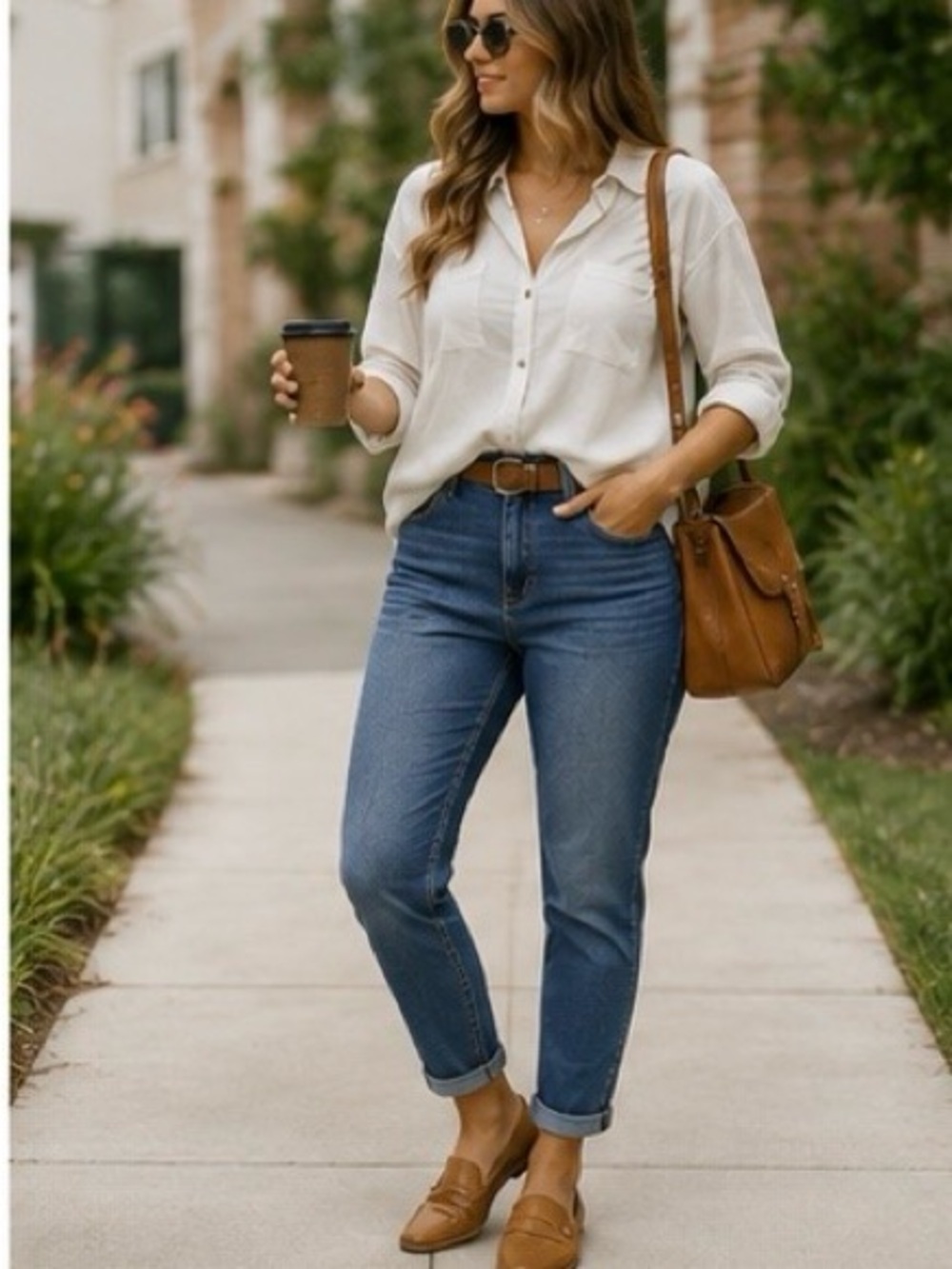 High Rise Tapered Jeans Size 16/33R Medium Wash Stretch Denim Women’s Plus